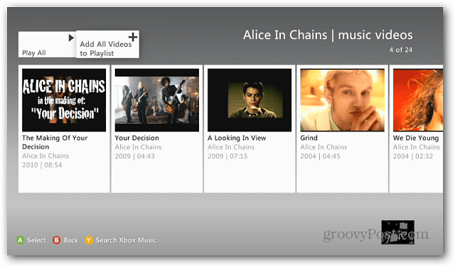 Listy odtwarzania muzyki Xbox