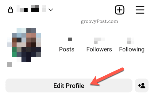 Przycisk Edytuj profil na Instagramie