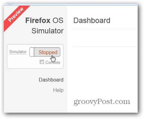 Dostępny dodatek do przeglądarki Firefox OS Simulator - zrzut ekranu