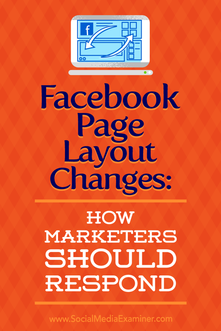 Zmiany w układzie strony na Facebooku: Jak powinni reagować marketerzy autorstwa Kristi Hines w Social Media Examiner.