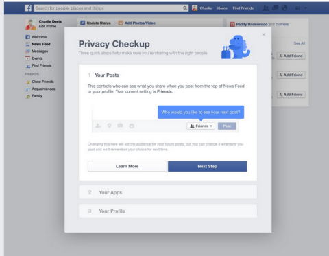sprawdzanie prywatności na Facebooku