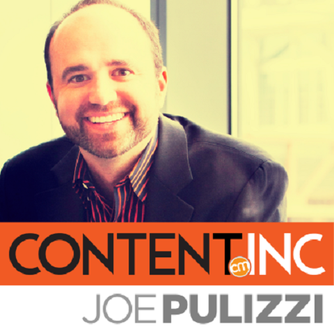 W przypadku Content Inc. Joe Pulizzi wykorzystuje zmienioną zawartość do swoich podcastów i przyszłej książki.
