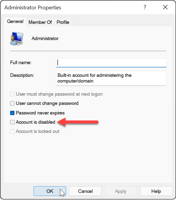 włącz konto administratora w systemie Windows 11