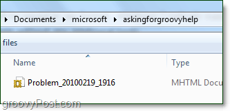 plik kroków problemu w systemie Windows 7 będzie znajdować się w pliku zip