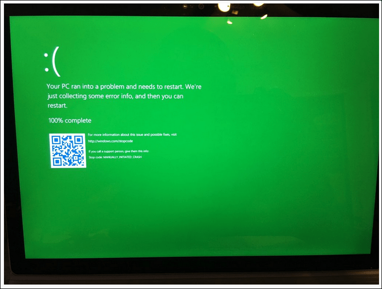Microsoft wprowadza Green Screen of Death wyłącznie dla niejawnych testerów systemu Windows
