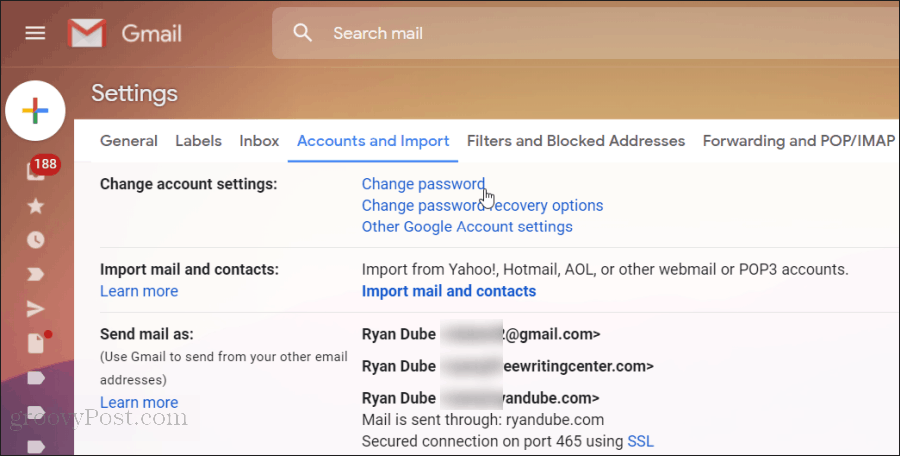 resetowanie hasła Gmaila