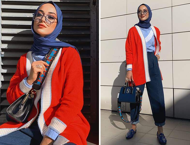 Modele kardiganów, które wyróżniają się w modzie hidżabu 2021 roku | Jak połączyć kardigany?