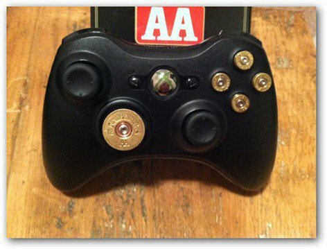 steampunk xbox 360 kontroler przycisków bullet