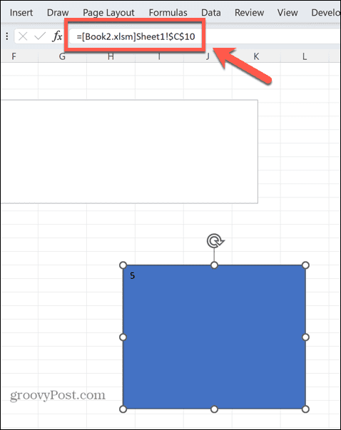 zewnętrzny link do kształtu Excela