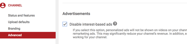 Jak skonfigurować kampanię reklamową w YouTube, krok 36, opcja zapobiegania umieszczaniu określonych filmów wideo przez konkurencję na Twoim kanale