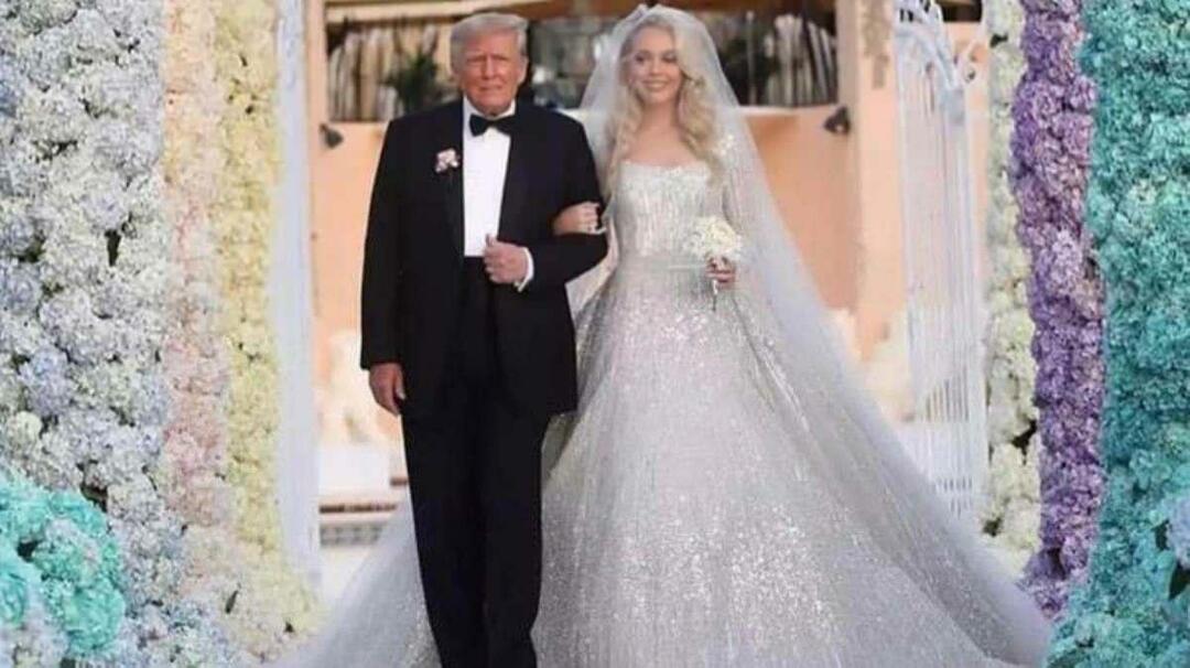 Suknia ślubna Tiffany Trump zaznaczyła ślub