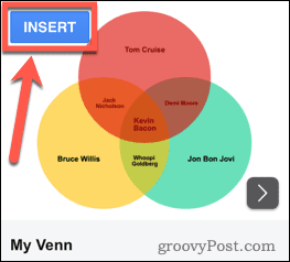 Wstawianie diagramu Venna za pomocą Cacoo w Dokumentach Google