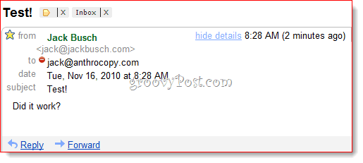 Filtrowanie wiadomości Gmail BCC