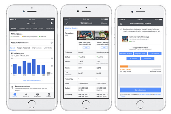 Facebook wprowadził nowe narzędzia, optymalizacje i zasoby dla Menedżera reklam na urządzeniach mobilnych.