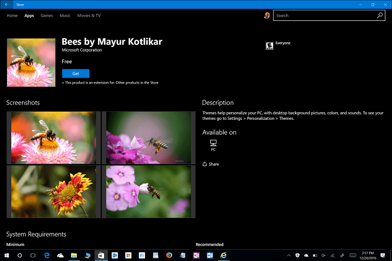 Motywy, aktualizacja dla twórców systemu Windows 10, personalizacja, panel sterowania