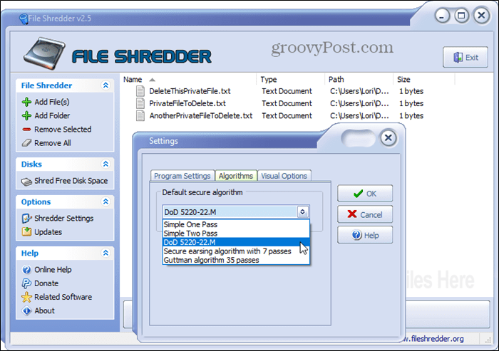 File Shredder bezpieczne narzędzie do usuwania dla systemu Windows