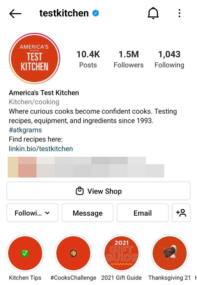 obraz profilu biznesowego na Instagramie zoptymalizowany pod kątem wyszukiwania