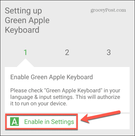 włącz klawiaturę zielonego jabłka w ustawieniach