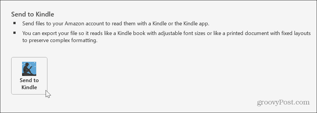Wyślij dokumenty Word do Kindle 