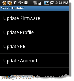 typy aktualizacji systemu Android
