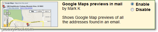 gmail labs podgląd map Google w poczcie