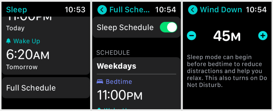 Aplikacja do spania Apple Watch