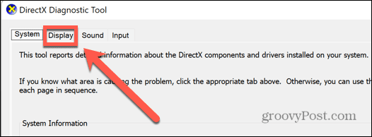 Windows 11 zakładka wyświetlacza dxdiag