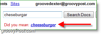 nigdy więcej nie przeliteruj cheeseburgera ponownie! Dokumenty google mają sugestie pisowni 