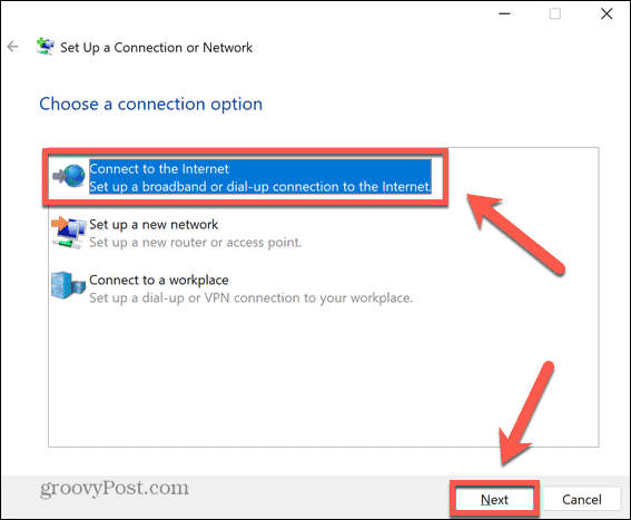 Windows łączy się z internetem