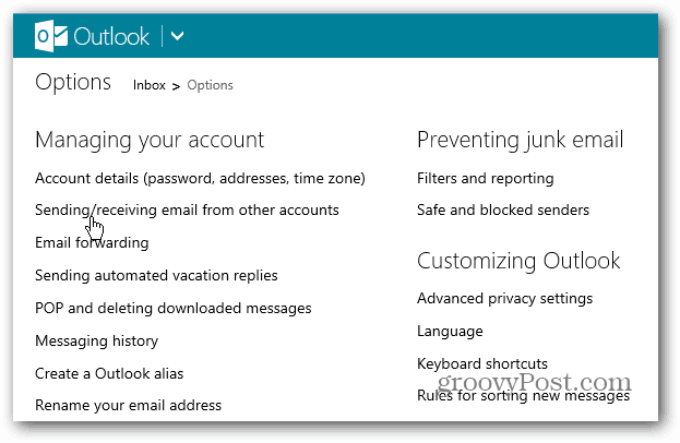 Wskazówka dotycząca usługi Outlook.com: Ustaw domyślne konto e-mail