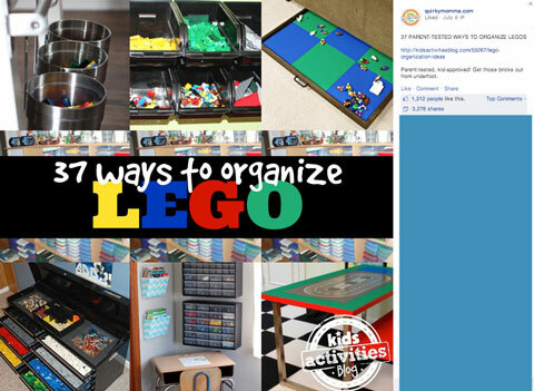 auirky momma facebook page lego table post
