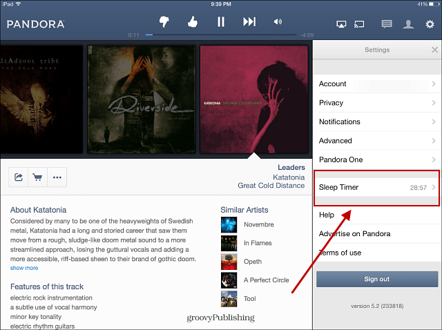 Pandora dodaje funkcję wyłącznika czasowego dla iPada