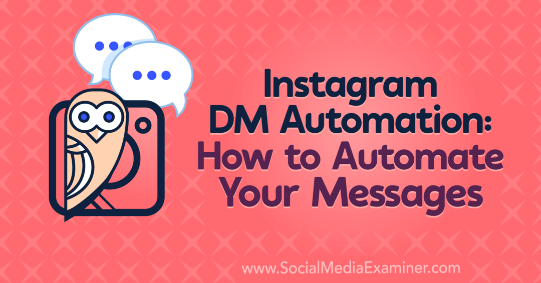 Automatyzacja DM na Instagramie: jak zautomatyzować swoje wiadomości zawierające spostrzeżenia Natashy Takahashi w podkaście o marketingu w mediach społecznościowych.