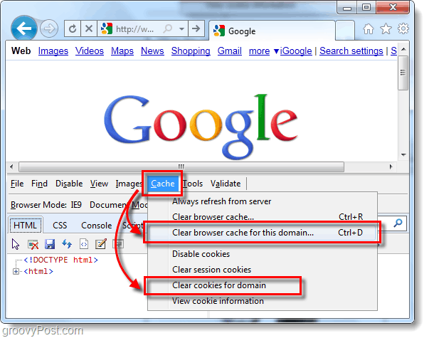 Jak wyczyścić pamięć podręczną programu Internet Explorer 9 i pliki cookie dla poszczególnych witryn