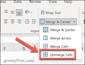 Excel rozłącz komórki