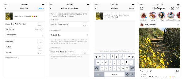 Instagram dodaje dwie nowe funkcje ułatwień dostępu, aby pomóc niedowidzącym użytkownikom uzyskać dostęp do zdjęć i filmów udostępnionych na platformie.