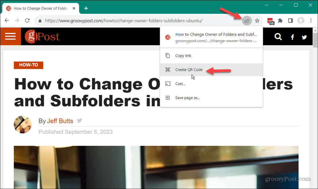 Jak utworzyć kod QR dla strony internetowej w przeglądarce Chrome lub Edge