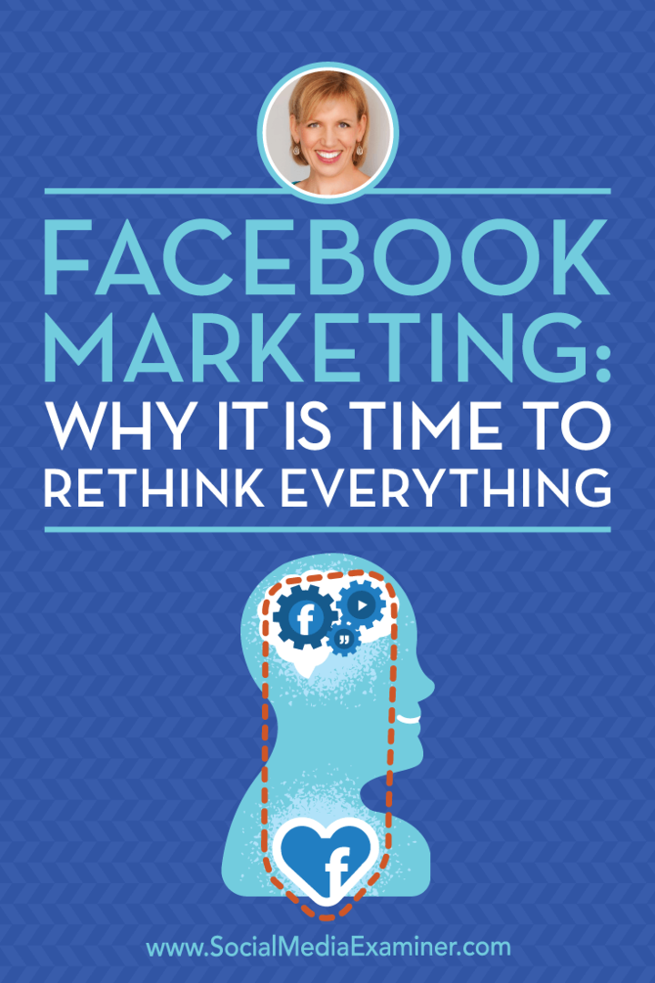 Marketing na Facebooku: dlaczego nadszedł czas, aby przemyśleć wszystko, dzięki spostrzeżeniom gościa podcastu marketingu w mediach społecznościowych.