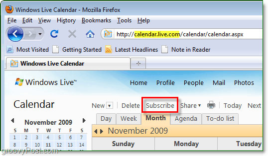 subskrybuj w Windows Live Kalendarz na Google lub inny kalendarz