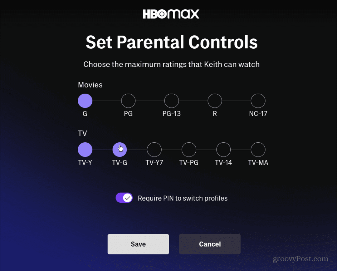 Kontrola rodzicielska w HBO Max