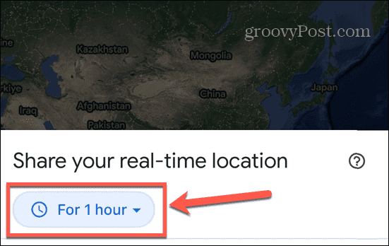 czas udostępniania map google