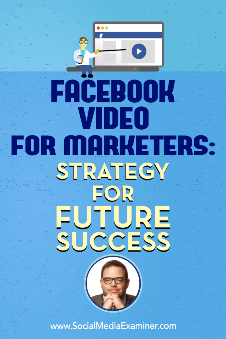 Wideo na Facebooku dla marketerów: strategia na przyszłość, zawierające spostrzeżenia Jaya Baera na temat podcastu marketingu w mediach społecznościowych.