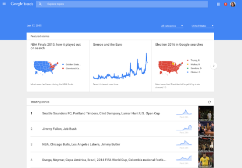 Trendy Google otrzymują nowy projekt