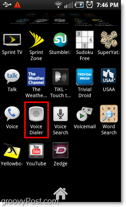 Otwórz Voice Dialer na telefonach z Androidem