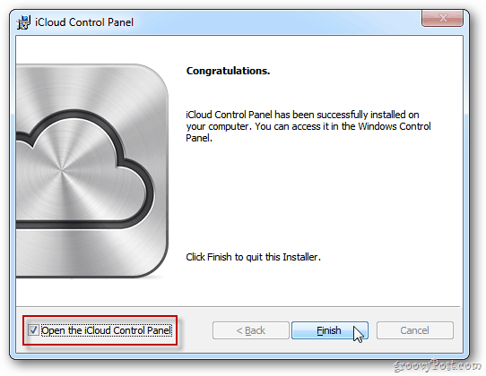 Kreator instalacji iCloud