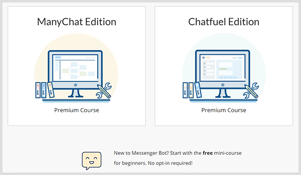 Dana Tran oferuje kursy botów dla ManyChat i Chatfuel na swojej stronie internetowej.