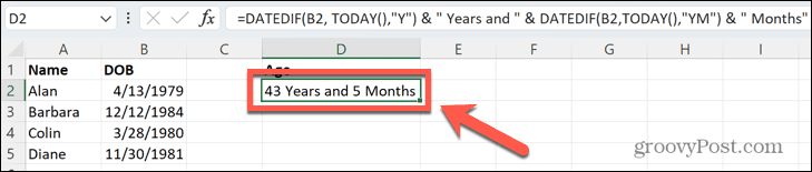 Excel lata i miesiące wyników