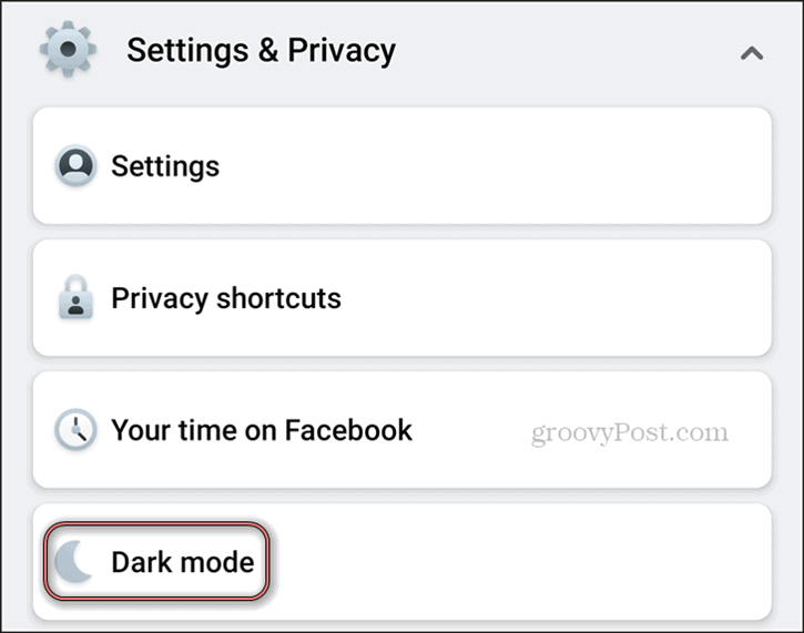 Facebook Dark Mode Android Settings Prywatność Dark Mode