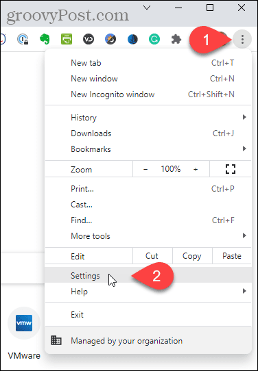 Wybierz Ustawienia z menu Chrome