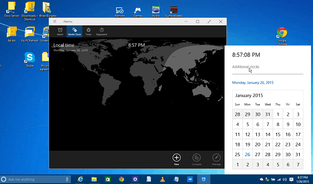 Włącz ukryty kalendarz, zegar i spartan w systemie Windows 10